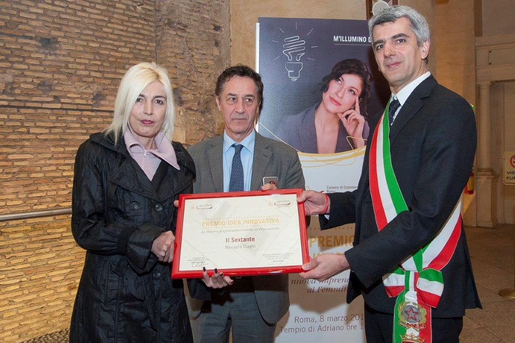 Mariapia Ciaghi, CEO e Founder de Il Sextante, riceve il "Premio idea innovativa, la nuova imprenditorialità al femminile" 2017