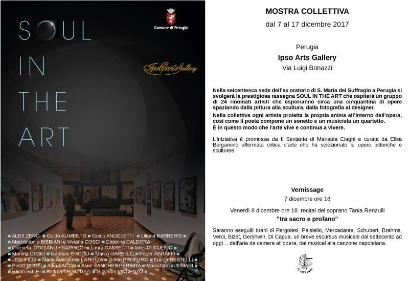 Soul in the Art. La mostra collettiva a Perugia, locandina